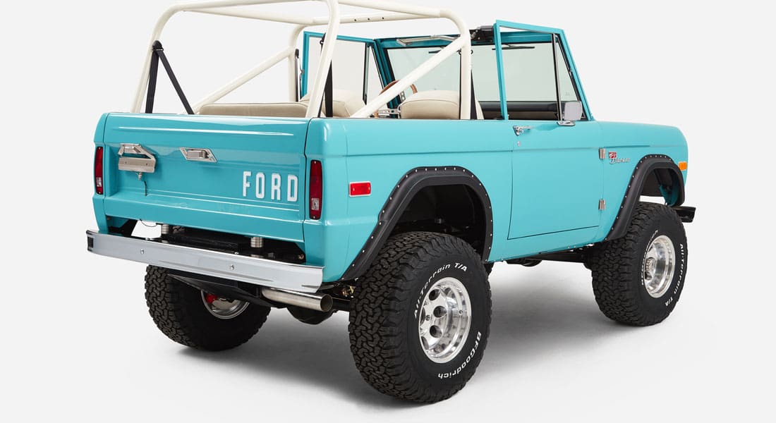 Turquoise Ford Bronco