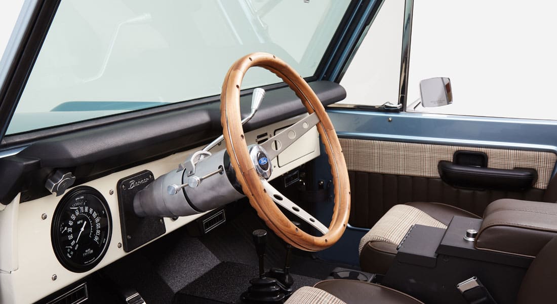 bronco wood steering wheel