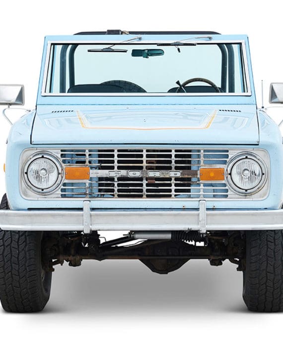 1974 Ford Bronco Ranger in Wind Blue with a 302 v8 ENgine