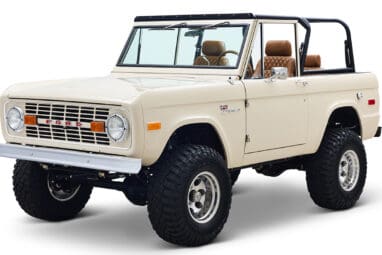 Ford Bronco 1973 Harvest Moon Coyote Series with Custom Whiskey Leather Diamond Stitch Interior