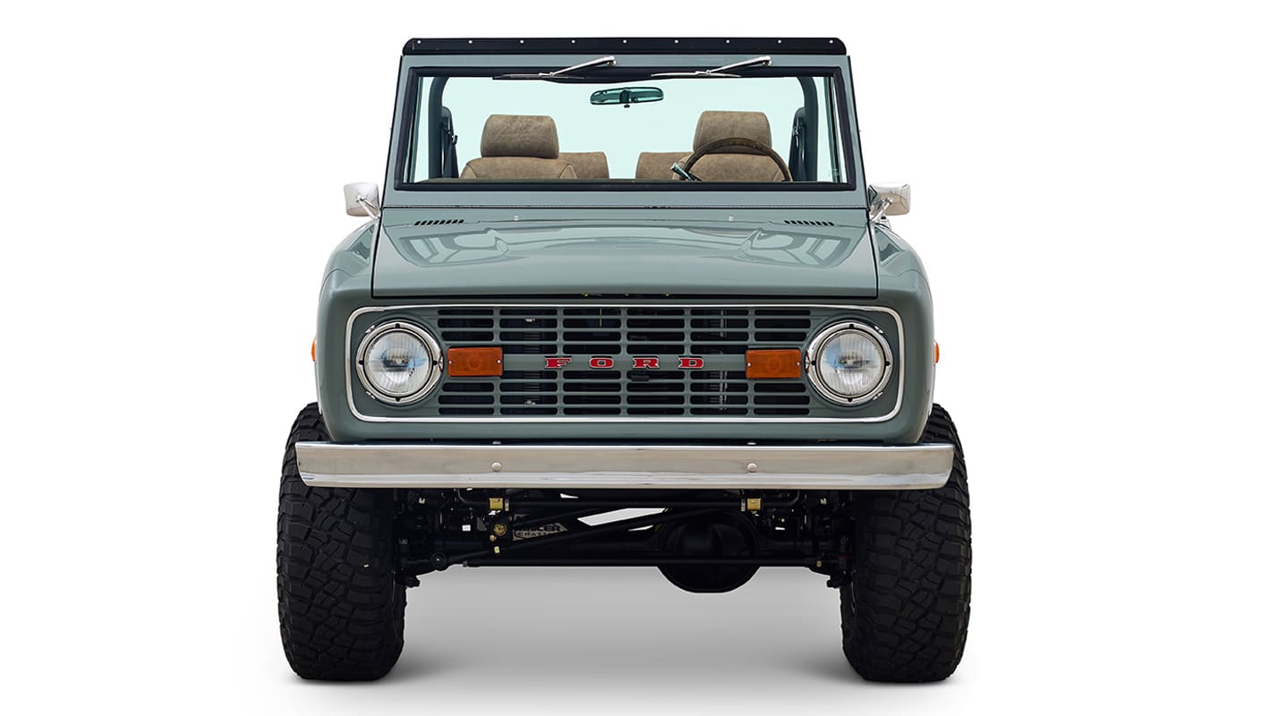 Ford Bronco 1973 Marble Gray Coyote Series Custom Leather Interior