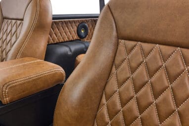 Ford Bronco 1975 Metallic Navy Coyote Series with Custom Diamond Stitch Leather Interior