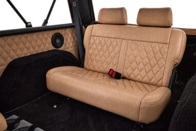 Ford Bronco 1974 Ocean Blue with Tan Soft Top Custom Leather Interior