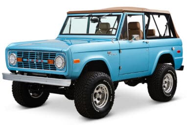 Ford Bronco 1974 Ocean Blue with Tan Soft Top