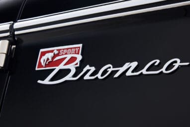 Ford Bronco 1970 Black Coyote Series with Bikini Top Bronco Sport Badge