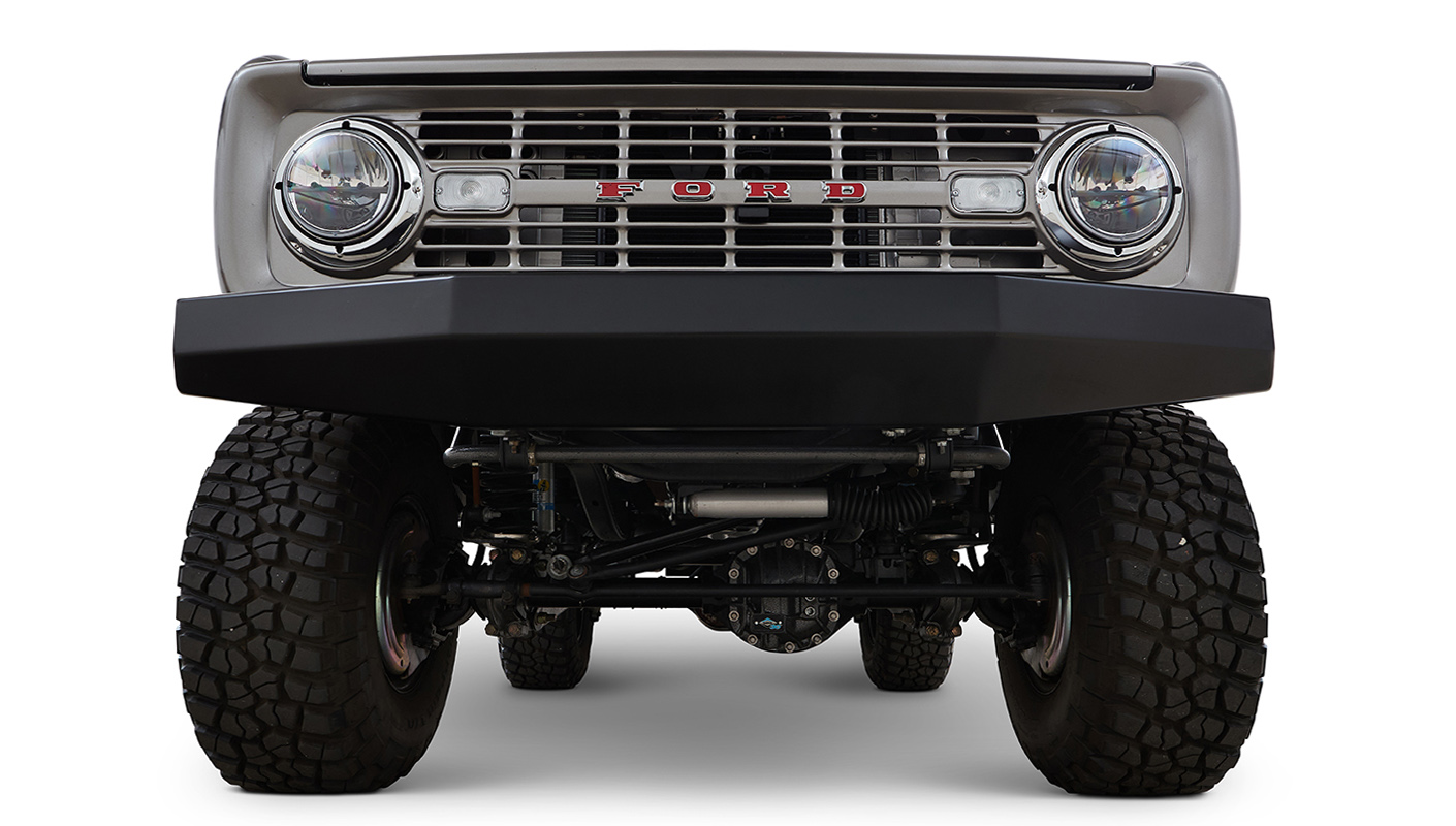 Ford Bronco 1971 Coyote Series in Grigio Lynx with Bikini Top and Custom Leather Interior Custom Bumpers