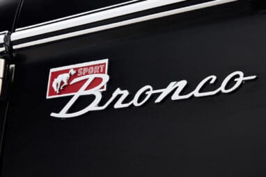 Ford Bronco 1973 Black Coyote Series with Black Soft Top Bronco Sport Badge