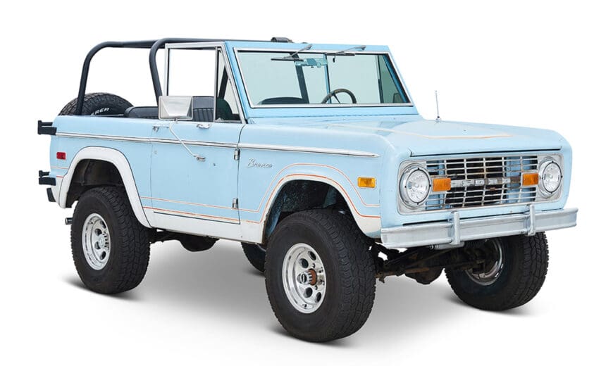 1974 Restored Classic Ford Bronco in Wind Blue with a Factory 302 Engine