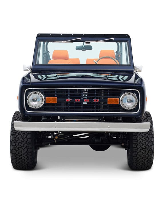 1971 Ford Bronco Coyote Series in Rolls Royce Blue over Orange Custom Interior