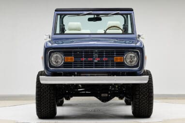 Siesta Key 1968 Classic Ford Bronco in GM Blue with Diamond Stitch Interior and Boat Flooring
