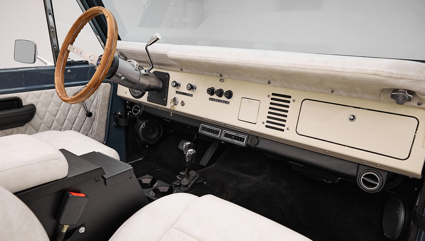 Classic Ford Broncos Dash with Retro Air Conditioning