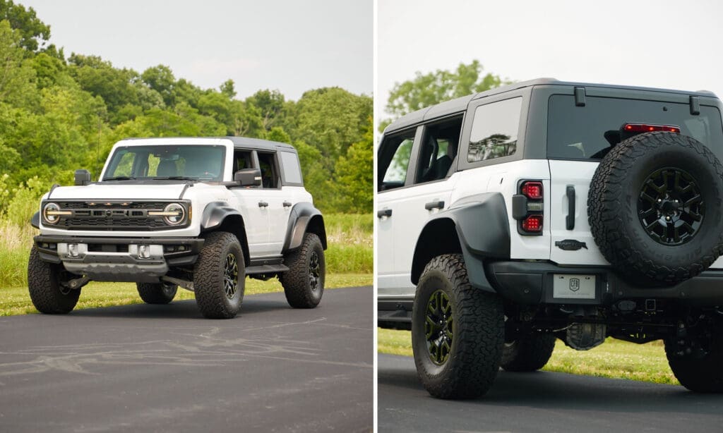 Ford Bronco Raptor fender flares and hoodscoop