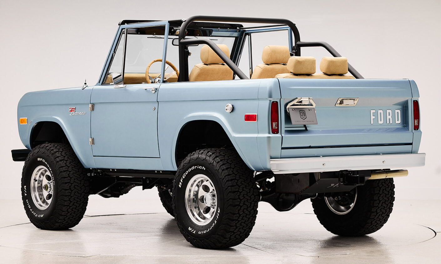 1966 Brittany Blue Classic Ford Bronco with Factory Roll Cage