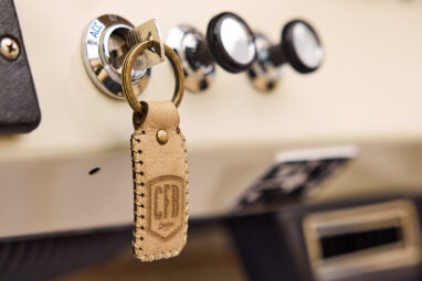 Leather matched Classic Ford Broncos Keychain