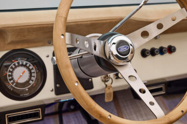 Custom Ford wooden steering wheel