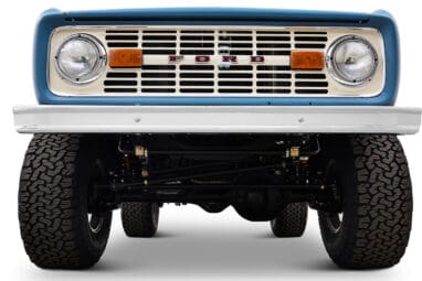 Wimbledon White Ford Bronco Grille and undercarriage