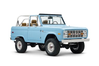 1970 classic ford bronco 302 series in heritage blue over whiskey leather