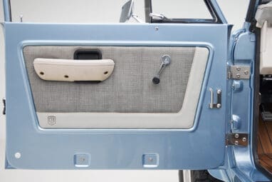 1973 brittany blue 302 series with gray leather door panel