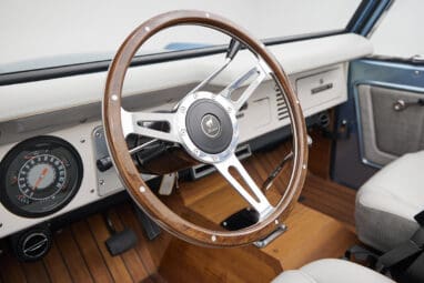 1973 brittany blue 302 series with gray leather steering wheel