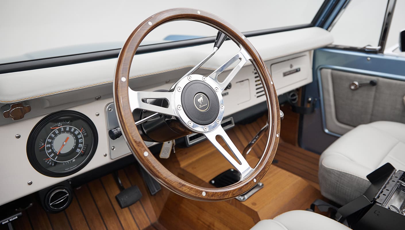 1973 brittany blue 302 series with gray leather steering wheel
