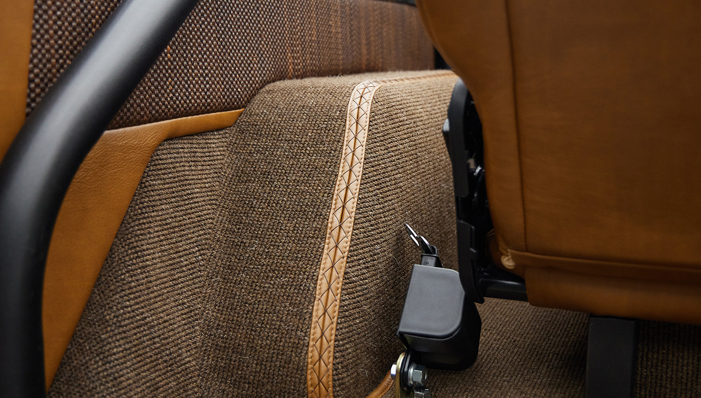 1973 classic ford bronco in highland green custom carpet stitching