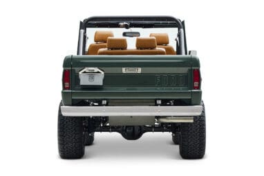 1973 classic ford bronco in highland green rear