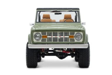 1976 classic ford bronco in boxwood green with ball glove leather front