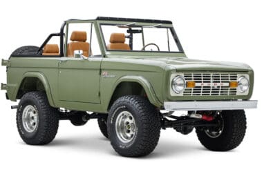 1976 classic ford bronco in boxwood green with ball glove leather front passenger
