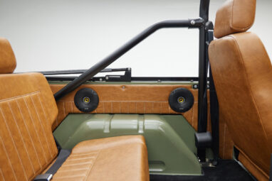 1976 classic ford bronco in boxwood green with ball glove leather rear speakers