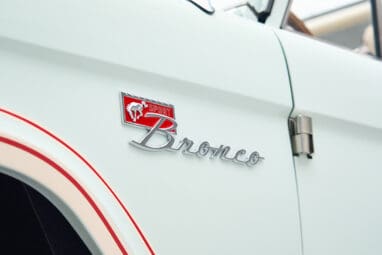 Bronco Badge on Diamond Blue Ranger Stripe Custom Bronco
