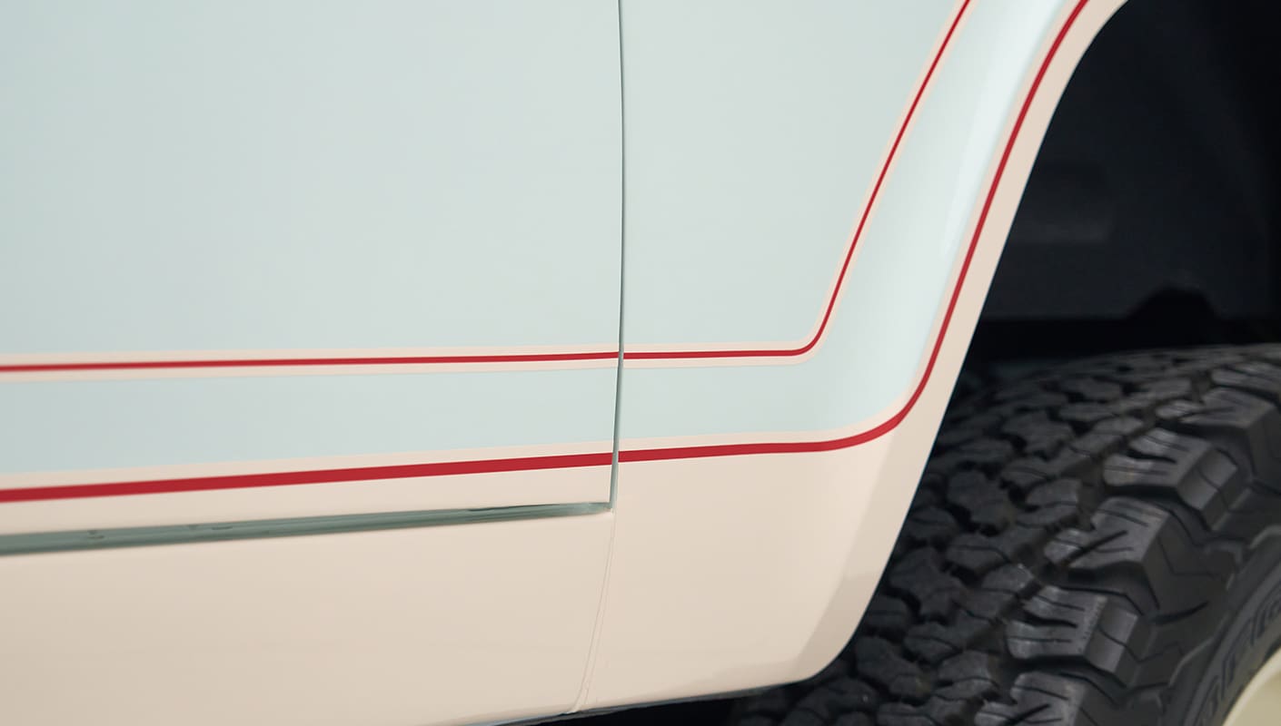 Ranger Stripes on Diamond Blue Ranger Stripe Custom Bronco