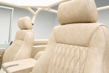 White Diamond Stitch Leather